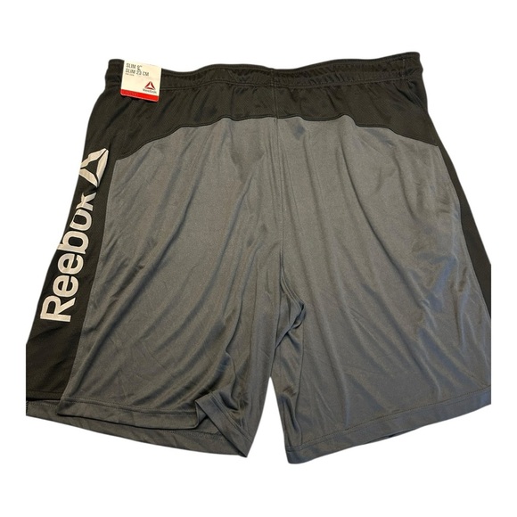 Reebok Men’s Athletic Training Shorts 3XL Black Gray Gym Drawstring Pockets - Picture 6 of 6